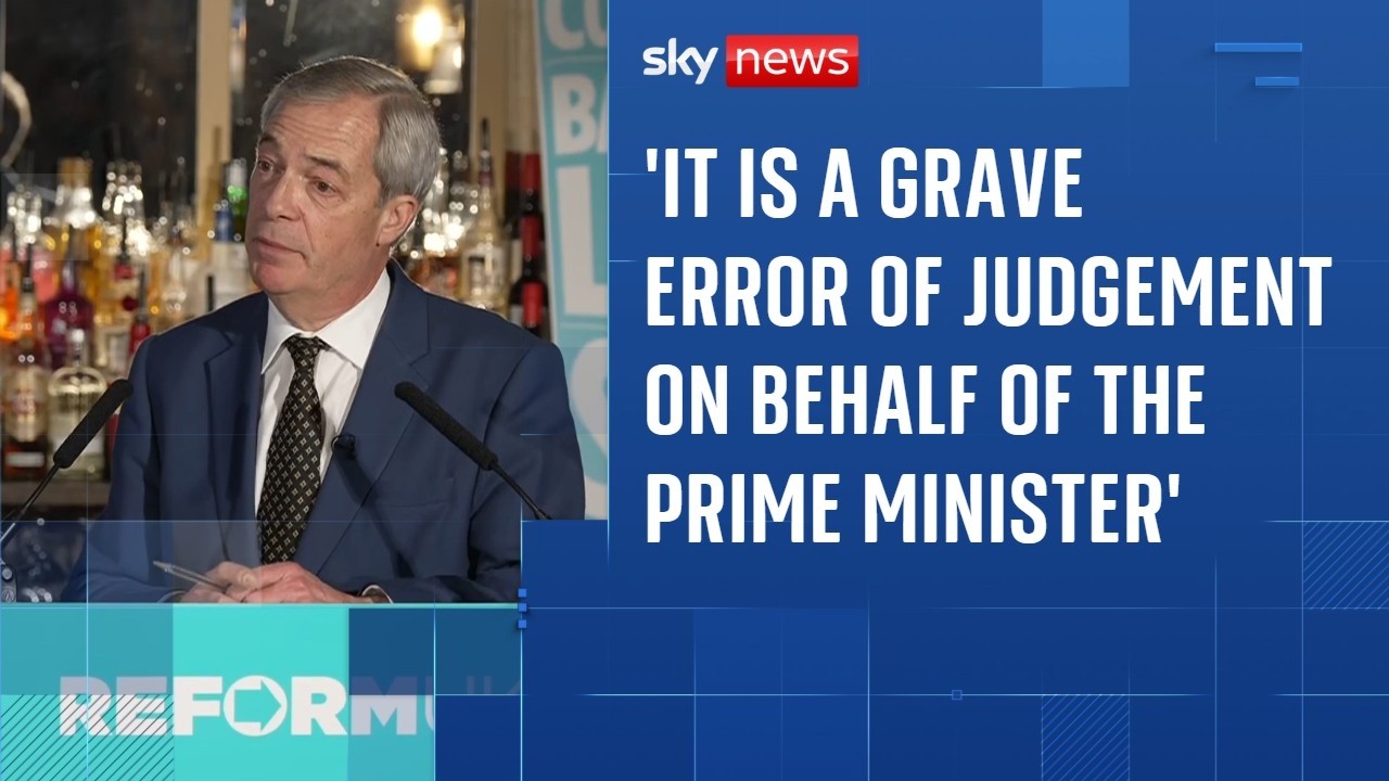Prime minister made 'error of judgement' on Mandelson, says Nigel Farage