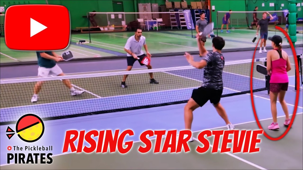 Pickleball Rising Star Stevie Plays with a Pro