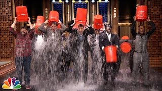 Rob Riggle, Horatio Sanz, Steve Higgins, The Roots, & Jimmy Take the ALS Ice Bucket Challenge