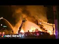 Firefighters battle massive fire that erupted at California recycling plant