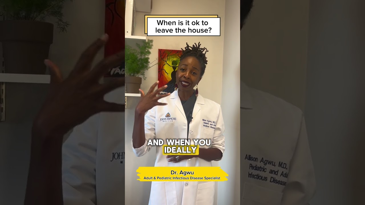 When is it safe to leave the house after a respiratory illness?