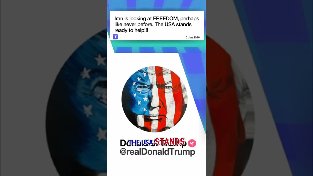 Trump says US 'STANDS READY TO HELP' Iran gain freedom #shorts #us #iran #world #news #foxnews