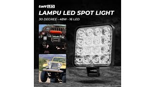 Pratinjau video produk TaffLED Lampu Sorot Tembak Mobil LED Floodlight IP68 Cool White 48W - D841