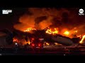 Plane engulfed in flames on runway at Tokyo airport  - 00:42 min - News - Video