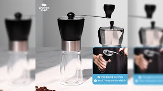 Pratinjau video produk One Two Cups Alat Penggiling Kopi Manual Coffee Grinder Adjustable - TS-01