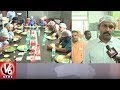 AP Annapurna Canteen officials taste GHMC Rs. 5 meal, at Hyderabad