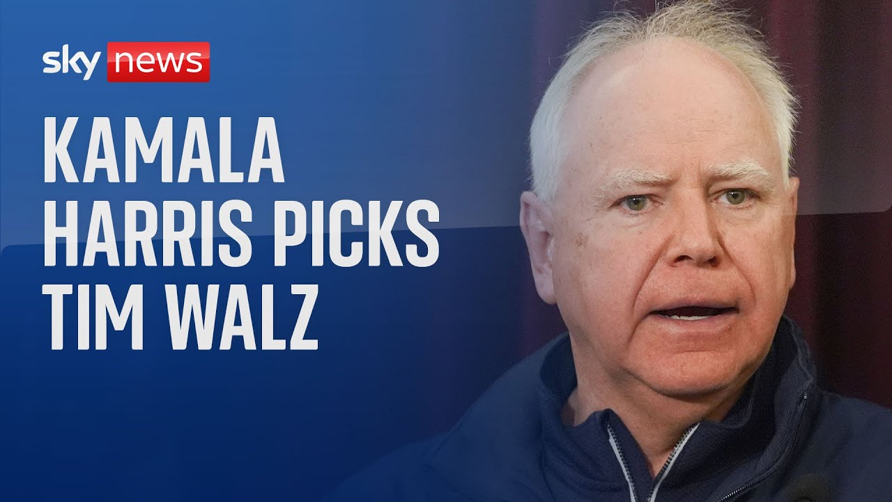 BREAKING: Kamala Harris chooses Tim Walz as her running mate | US Election