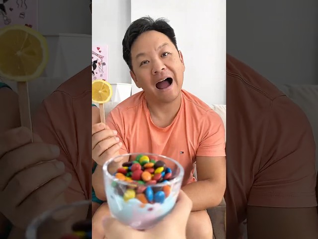 Ice Cream + M&M + Lemon 🍨🍭🍋 LeoNata family #shorts