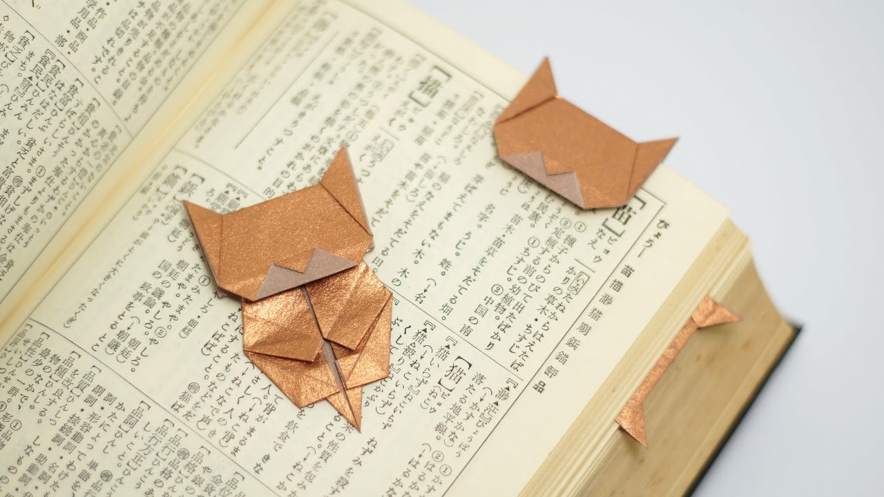 Origami Neko Bookmark (Jo Nakashima) YouTube