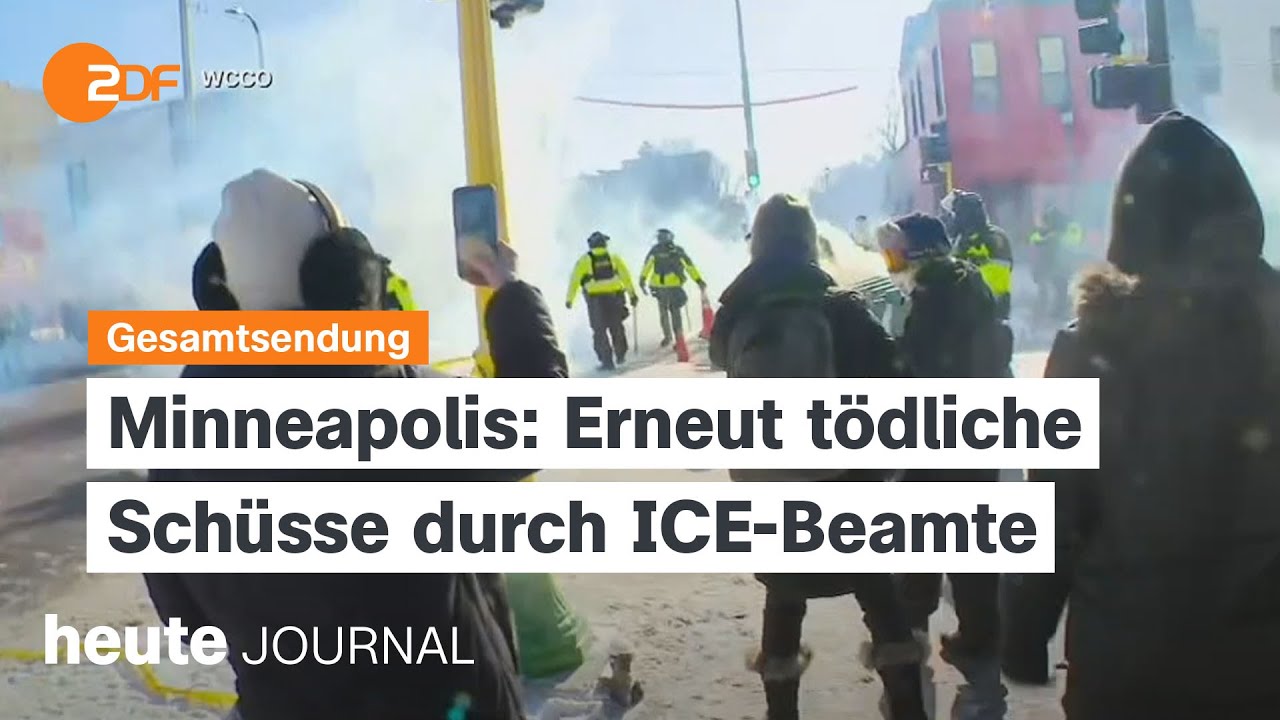 heute journal vom 24.01.2026 Tödliche Schüsse durch ICE, Angriffe auf Ukraine trotz Verhandlungen