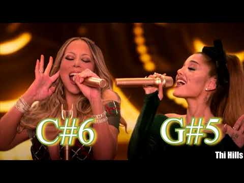 Mariah Carey & Ariana Grande SEPARATED Harmonized Whistle Notes in "Oh Santa"