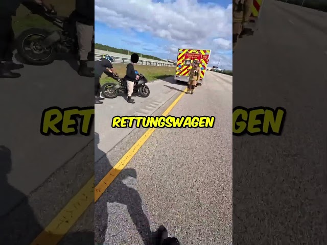 Biker hilft seinen Freund bei einem Unfall 🥺