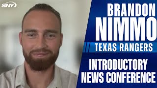 Brandon Nimmo reacts to being traded to the Texas Rangers