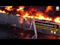 Massive fire destroys Polish shopping center