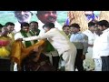 90-year-old lady gives cheque to Chandrababu, blesses him