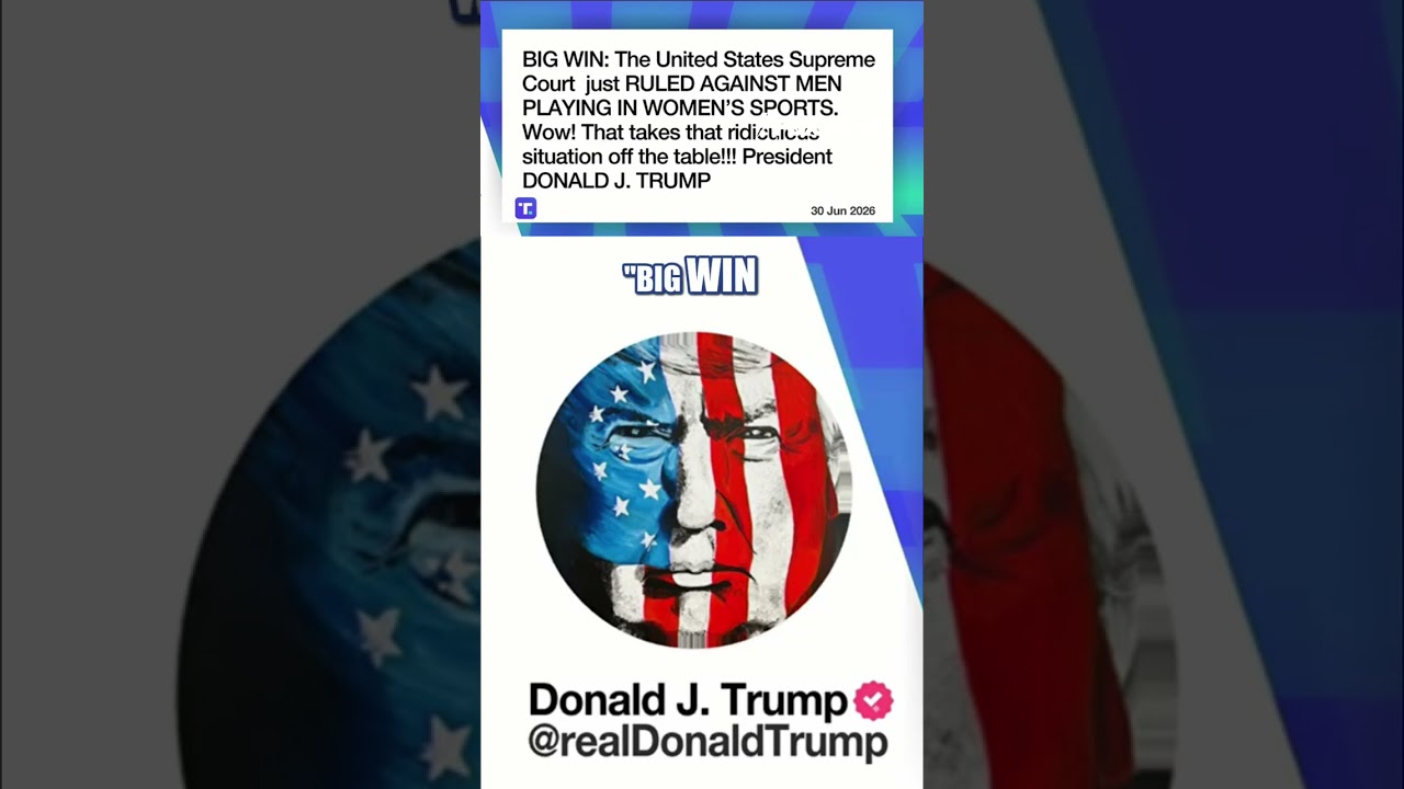 Trump celebrates 'BIG WIN' on trans sports #shorts #us #news #Foxnews #Trump