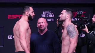 UFC Boston Ceremonial Weigh-Ins: Chris Weidman vs. Dominick Reyes