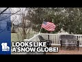 It was a Maryland snow globe Sunday!