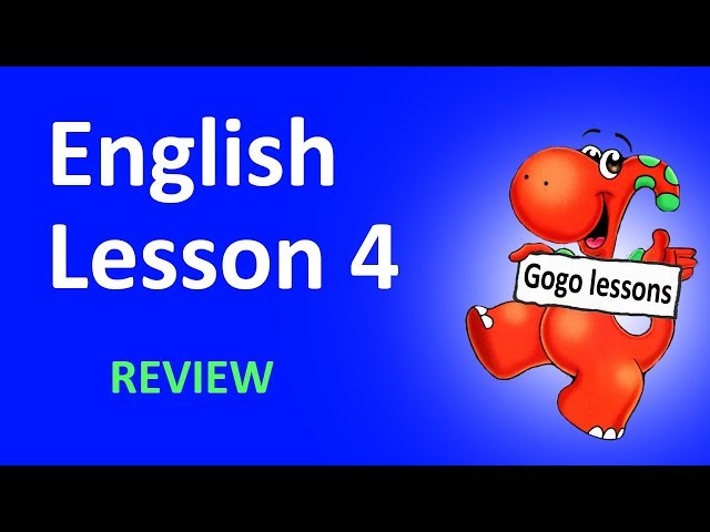 English Lesson 4 - REVIEW | Hello. What's your name? School vocabulary. ABC.