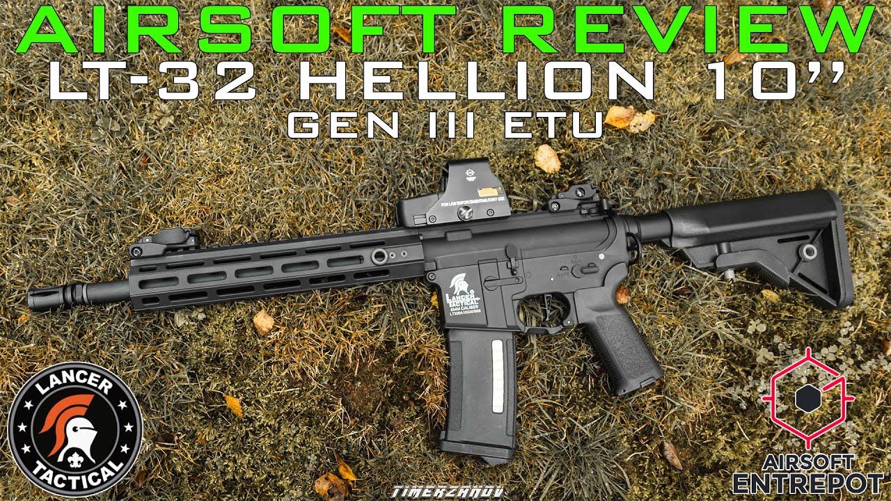 Airsoft Review #325 Lancer Tactical LT-32 HELLION 10" Gen III Nebula ETU AEG (Airsoft Entrepot) [FR]