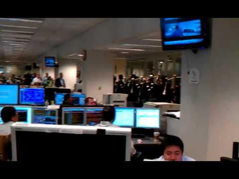 St. Patrick's Day on Credit Suisse trading floor - March 17, 2011