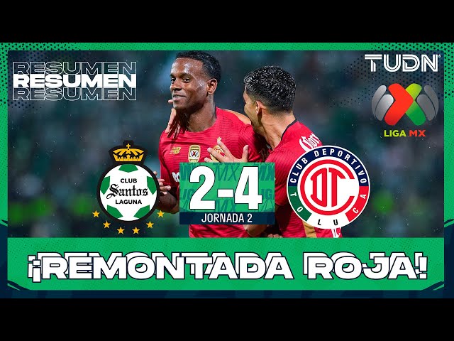 Resumen y goles | Santos vs Toluca | Liga MX - J2 AP 2025 | TUDN