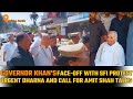 Governor Arif Mohammed Khan Confronts SFI in Kollam, Sits on Dharna: Demand to Speak with Amit Shah.