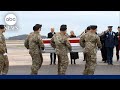 President Biden attends dignified transfer of soldiers killed in drone strike