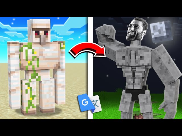 I GOOGLE Translate Minecraft Mobs in Hindi ✅