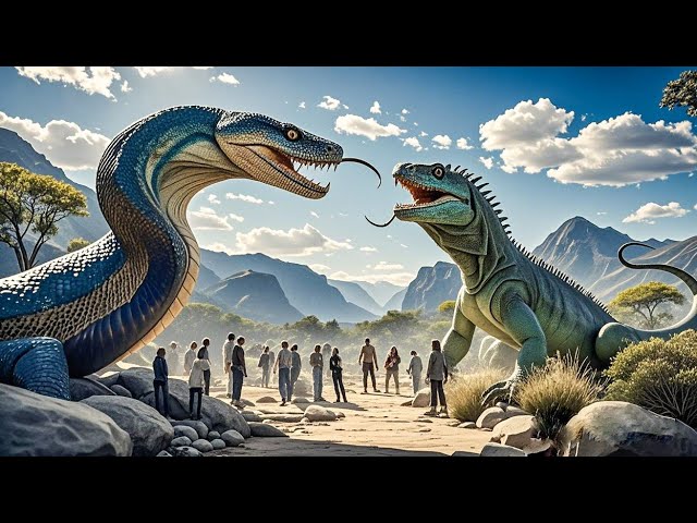 【怪兽电影】变异巨蛇VS远古巨蜥，人类夹缝中目睹了一切！【巨蜥 Varanus Priscus】|驚悚 灾难 |【电影派对】#怪兽
