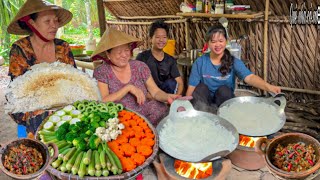 Cơm Cháy Kho Quẹt Giòn Rụm, Rau Thập Cẩm | Bữa Ăn Ngày Mưa Nơi Quê Nhà Có Mẹ || Rainy Day Meal