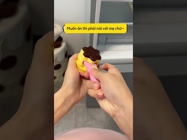 Pé con thích ăn pudding hả #dochoidocla #cute #short #baby