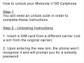 How to Unlock Any Motorola V195 Using an Unlock Code