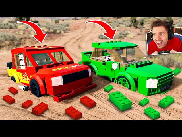 Encontrando CARROS ABANDONADOS de LEGO no BeamNG Drive Multiplayer!