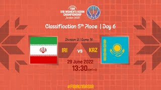 Әйелдер командалары арасындағы U-16 Азия Чемпионаты 2022 - 5-орын үшін матч: Иран vs Қазақстан