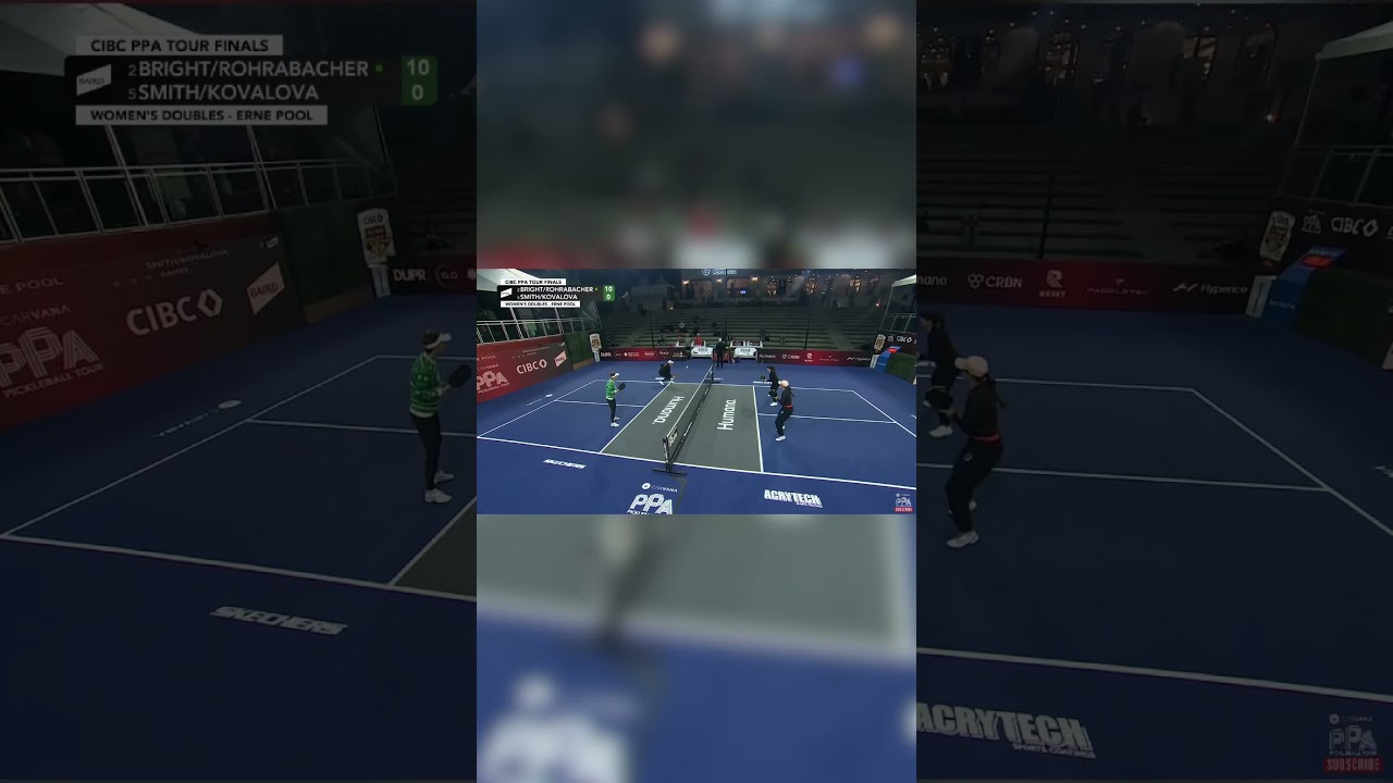 Bright/Rohrabacher pickle Smith/Kovalova in the first game 🫣🥒
