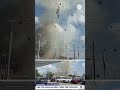 Explosion injures three firefighters responding to gas leak