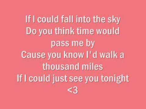 A Thousand Miles, Vanessa Carlton-Lyrics
