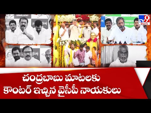 YSRCP leaders give strong counter to Chandrababu's remarks in Kurnool 