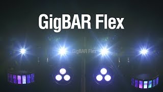 CHAUVET DJ GIGBAR FLEX Three-in-One Pack-n-Go Effects Light System (No Stand Included) in action - learn more