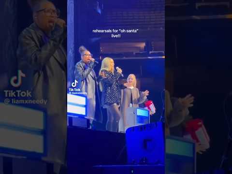 Ariana, Jennifer & Mariah rehearsing ‘oh santa’ yesterday!!!🥹🫶🏼🫶🏼 #arianagrande