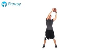 Agachamento livre e extensão do ombro c/bola