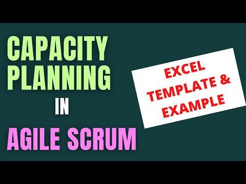 Capacity Planning in Agile Scrum (AGILE CAPACITY PLANNING EXCEL TEMPLATE)
