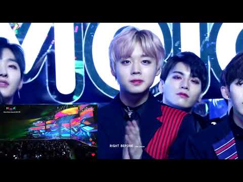 171202 Wanna One's (워너원) Park Jihoon (박지훈) reaction to BTS' DNA in the MMA