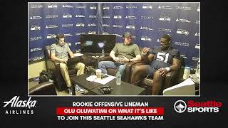 Seattle Seahawks OL Olu Oluwatimi on what it's like to join this team & what he can bring to this OL