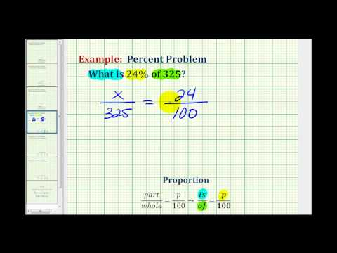 Example 1: Solve a Percent Problem Using a Percent Proportion ( Video ...