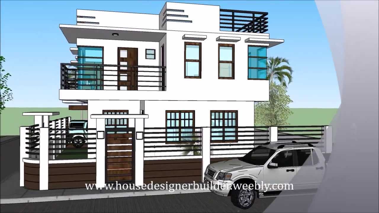 Modern 2 Storey House with Roofdeck - YouTube