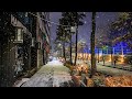 [4K HDR] 5AM  Seoul Snowfall Night on Lunar New Year's Day with Ambience Sounds ASMR