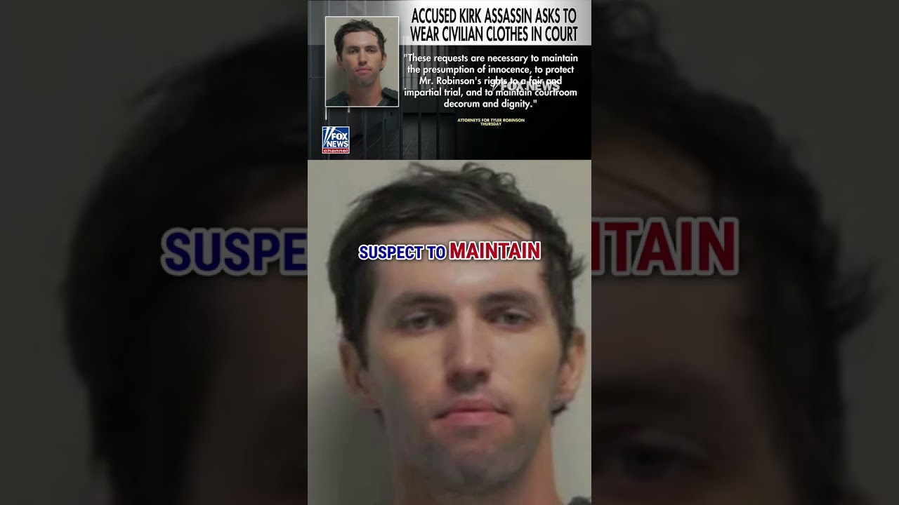 Alleged Kirk assassin asks judge to wear civilian clothes, no shackles during court dates #shorts