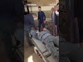 Injured people pour into a hospital in Gaza following an Israeli airstrike